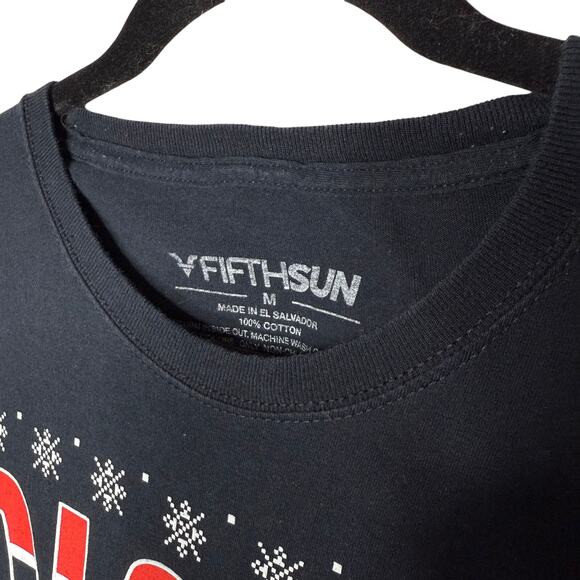 Fifth Sun NASA Rocket Snowman Ugly Christmas Sweater Graphic Tee Size Medium - Picture 2 of 5